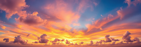 The image captures a stunning sunsetの素材