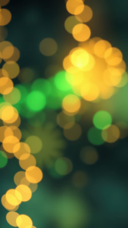 Vibrant bokeh lights create a festive atmosphere in a night celebrationの素材
