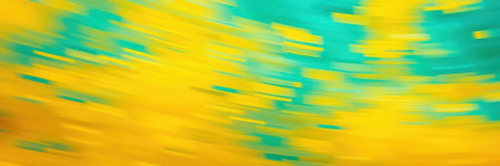 Colorful abstract pattern with vibrant yellow and turquoise swirling together in a dynamic displayの素材