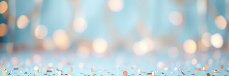 Colorful glitter and soft bokeh create a festive background for celebrations and special occasions in a cheerful settingの素材