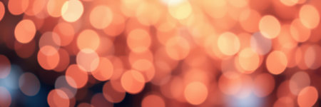 Abstract bokeh lights creating a warm and inviting atmosphere during a festive celebrationの素材