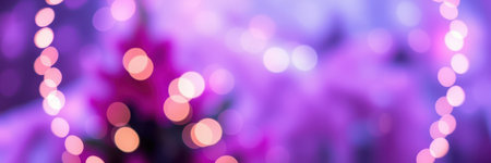 Brightly lit decorations create a festive atmosphere during a winter celebration in an enchanting settingの素材