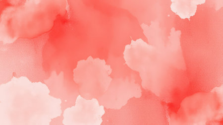 Abstract coral watercolor design with soft blending of lighter and darker shades creating a serene backgroundの素材