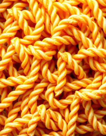 Close-up of twisted, orange candy ropesの素材