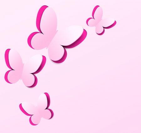 beautiful background with paper butterflies bent middle. Many similarities to the author's profileのイラスト素材