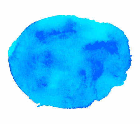 Abstract watercolor blue hand drawn texture, isolated on white background, vector.のイラスト素材