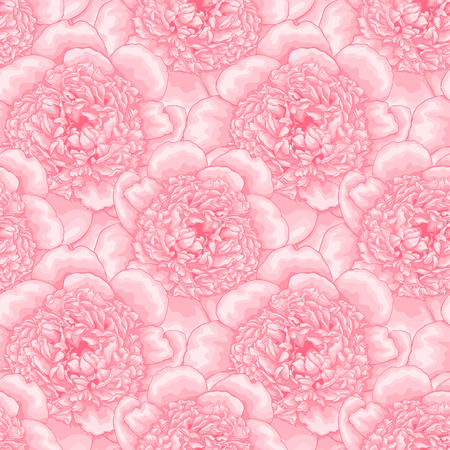beautiful seamless background. pink peonies. design greeting card and invitation of the wedding, birthday, Valentine s Day, mother s day, holiday, natural cosmetics, perfume, women products.のイラスト素材