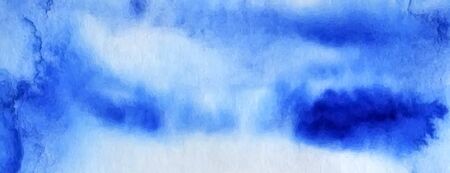 Blue watercolor vector background. Abstract hand paint square stain backdropのイラスト素材