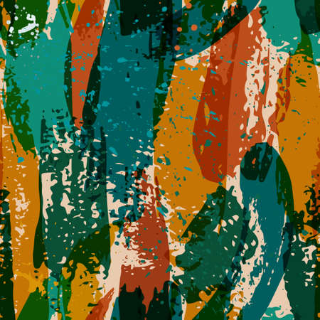 Beautiful seamless pattern with watercolor stripes hand painted brush strokes. Background vintage design for greeting cards and invitations. retro colors textured backgroundのイラスト素材