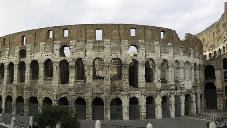 Rome colosseum the mighty theatre, view from the north side