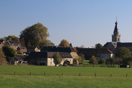 View at the village Wijlre in the Netherlands Limburgのeditorial素材