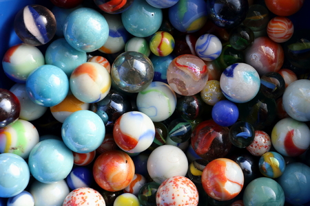 Marble taw for children colorful and beautifulの写真素材