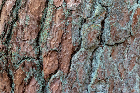 pattern of coarse tree bark with green blue and brown colors, beautiful as a background or backdrop...