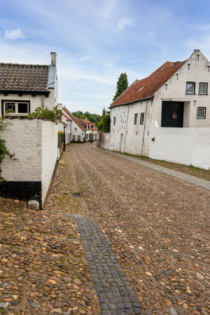 Thorn a beautiful medieval town, with the houses only painted white, with the St-Michael church in the center a tourist attraction pointの写真素材
