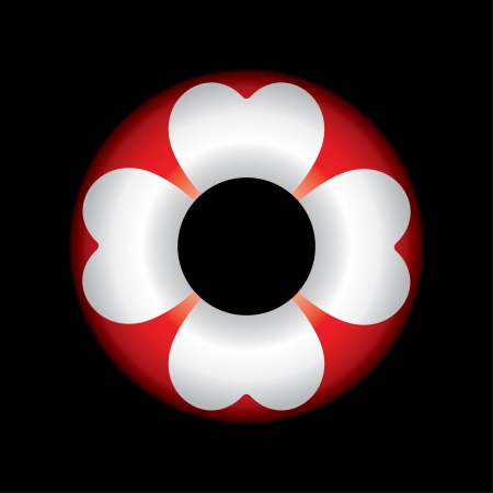 Illustration Of  An Isolated Life-Buoy Iconのイラスト素材