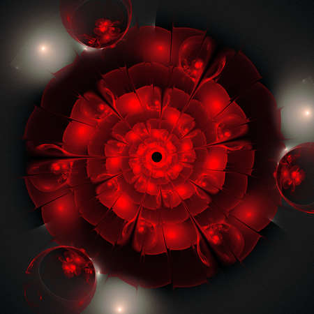 3D Rendering Of Magic Artistic Flower. Contemporary Artの写真素材