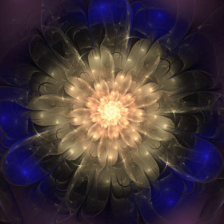 3D Rendering Of Magic Artistic Flower. Contemporary Artの写真素材