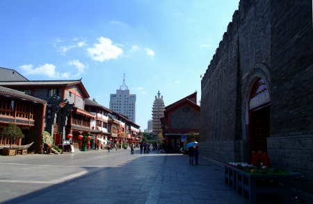 China old town under blue skyのeditorial素材