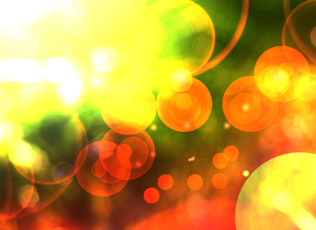 Yellow and green bokehの写真素材