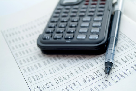 Financial calculatorの写真素材
