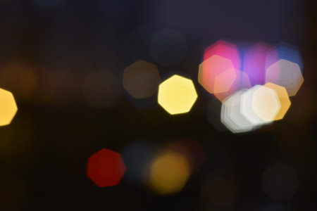 abstract bokeh lightsの写真素材