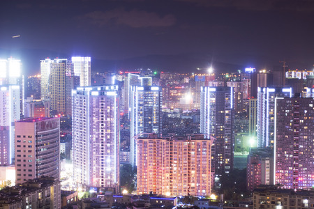 Night landscape of china cityのeditorial素材