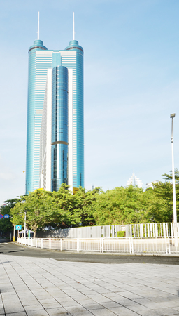 Diwang Building in Shenzhen, is a 384-metre-tall skyscraper in Shenzhenのeditorial素材