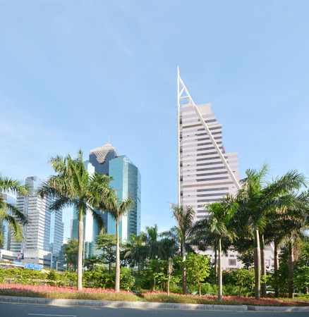 modern building in luohu district shenzhen ,chinaのeditorial素材