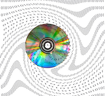 cd and 01 number background