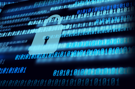 01 number and net work security conceptの写真素材