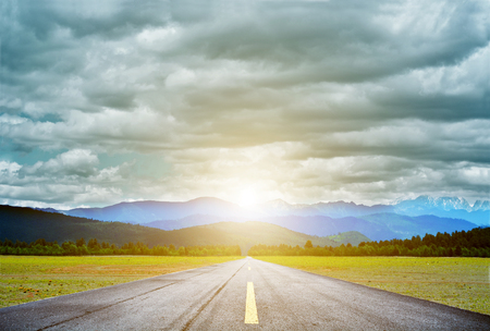 Mountain roadの写真素材