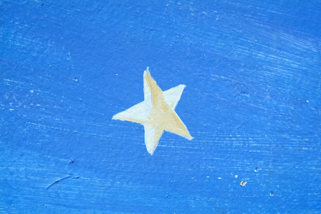 Star painted on the wallのeditorial素材
