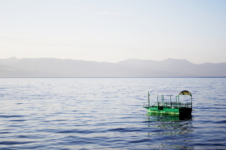 Boat on lakeのeditorial素材