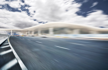 City Expressway under the sunの写真素材