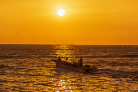 Sea Sunrise at Kangyang Port, Ulsan, Koreaの写真素材