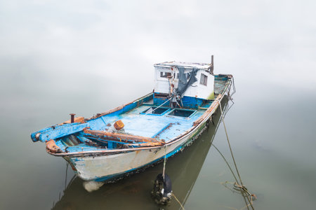the morning scenery of Gwangam Port in Koreaの写真素材