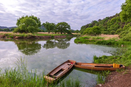 Morning view of Upo Swamp, Changnyeong-gun, Koreaの写真素材