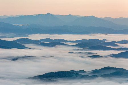 Sunrise Scenery at the Top of Hanwoo Mountain in Uiryeong-gun, South Gyeongsang Province