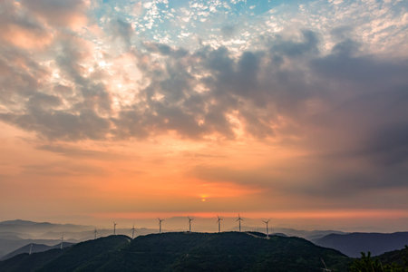 Sunrise Scenery at the Top of a Mountain in Uiryeong-gun, South Gyeongsang Province