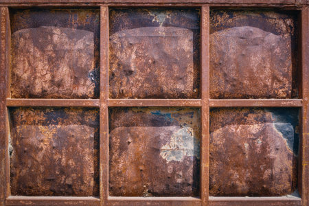 Grunge corrugated metal background, rusty steel texture