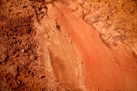 Muddy dirt roadの写真素材