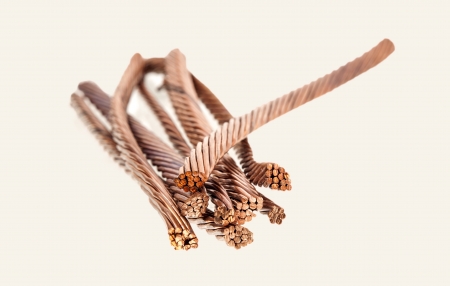 copper wire studio shootの写真素材
