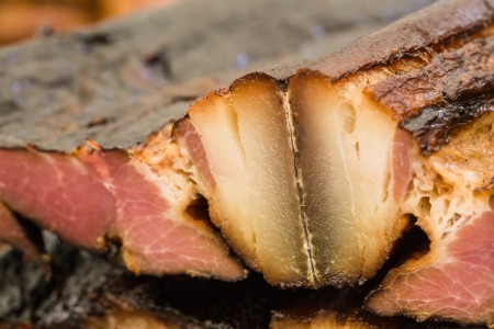 preserved pork by salt and smokingの写真素材