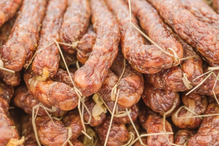 pork sausageの写真素材
