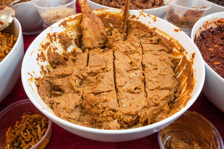 fermented bean curd sauce, a popular condiment in China