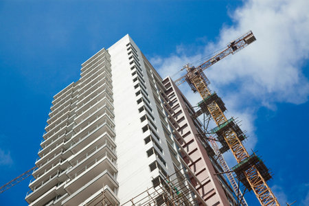 construction under blue sky
