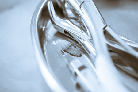 dental hygiene toolsの写真素材