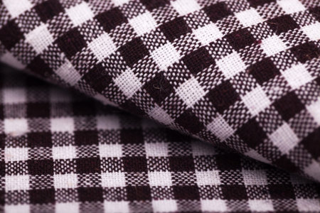 table cloth with brown grid