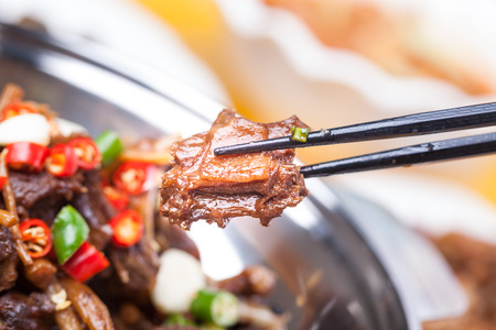 Stewed Chicken with Three Cups Sauce, a popular chinese dishの写真素材