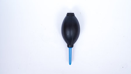 camera dust cleaner isolated white backgroundの写真素材